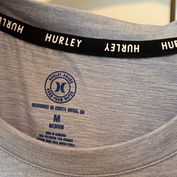 Hurley Men's Light Blue Short Sleeve Tee - Picture 2 of 3